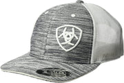 Ariat Mens Adjustable Snapback Mesh Cap Hat (Grey Heather/White, One Size)
