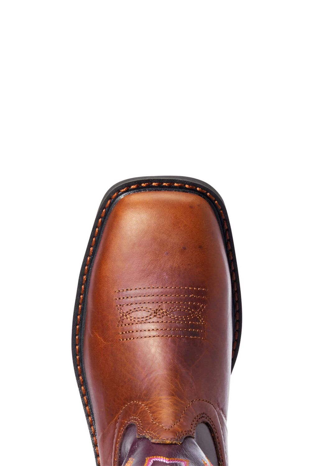 Ariat Womens Krista Steel Toe Leather Work Boot, Dark Tan/Fig