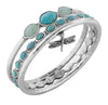 Lucky Brand Women's Turquoise Dragonfly Bangle Bracelet Set
