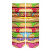 Sublime Designs Adult Fun Printed Crew Socks-Sweet Savory Frosted Sprinkle Donut
