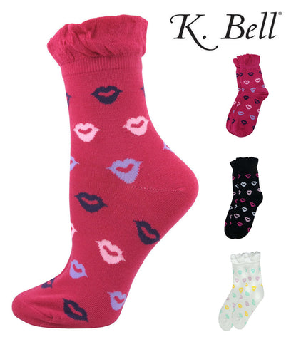 K. Bell Womens Pot Luck Crew Socks