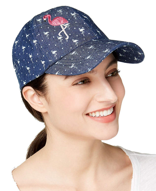 August Hats Company Womens Denim Baseball Cap Hat (Flamingo, One Size)