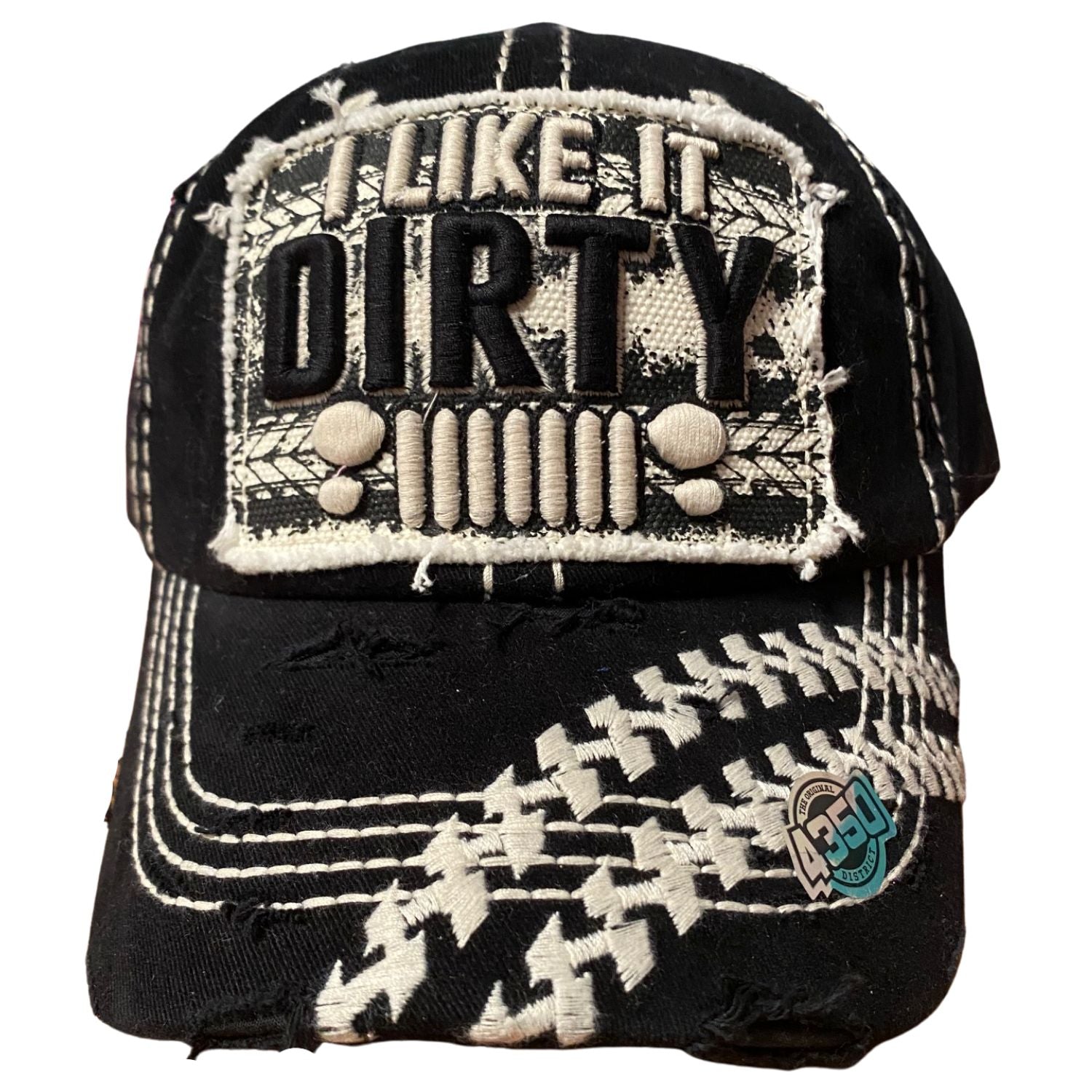 4350 District Womens Baseball Cap Washed Distressed Vintage Adjustable Hat