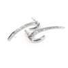 Jacqueline Kent Stud Minimalist Crystal Dainty Hook Earrings