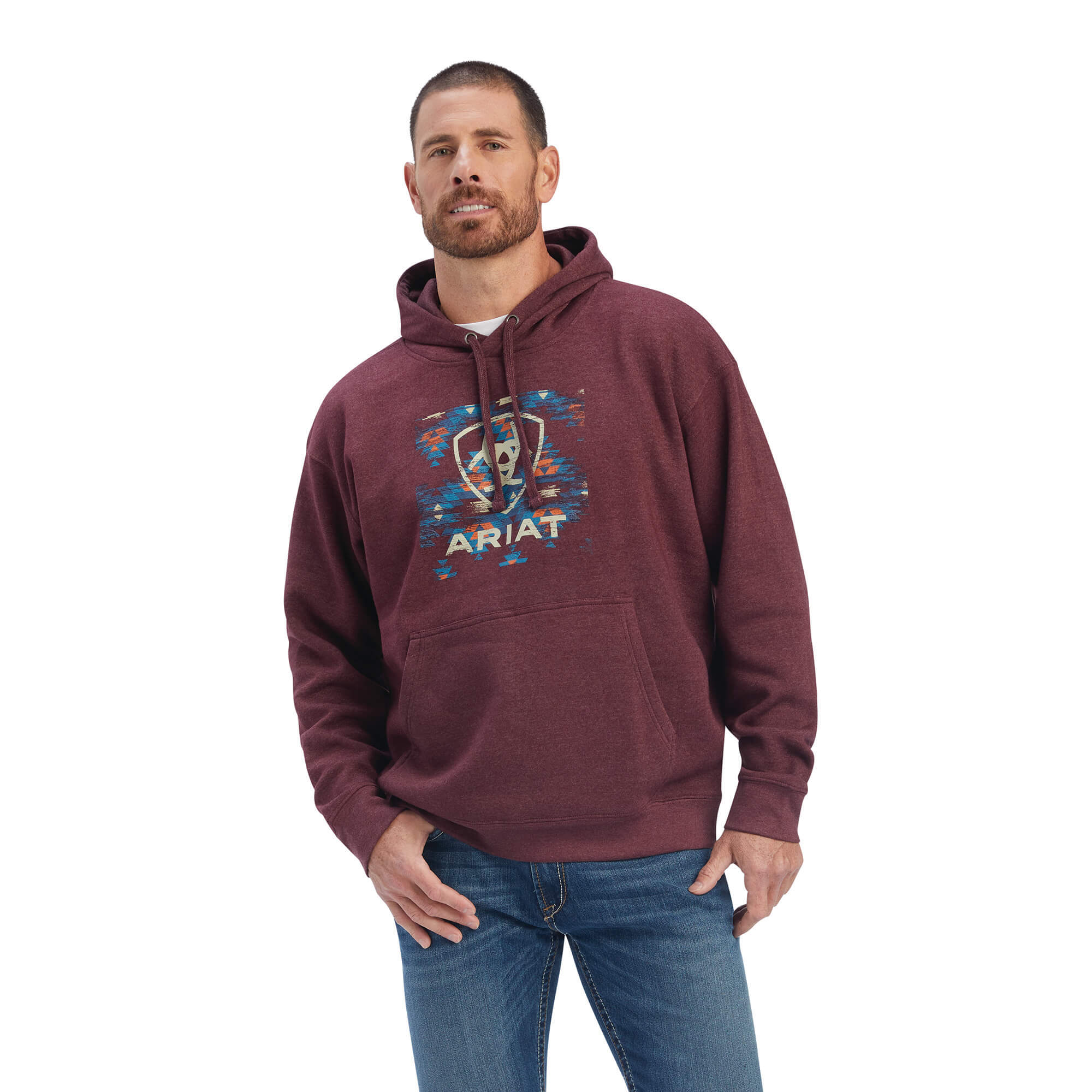 Ariat Mens Southwest Block Sweatshirt Hoodie
