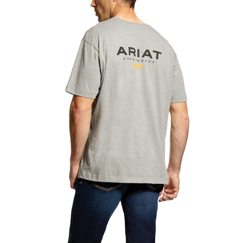 Ariat Mens Rebar Cotton Strong Short Sleeve Logo T-Shirt