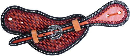 Professional's Choice Womens Basketweave Spur Strap, Chestnut/Black