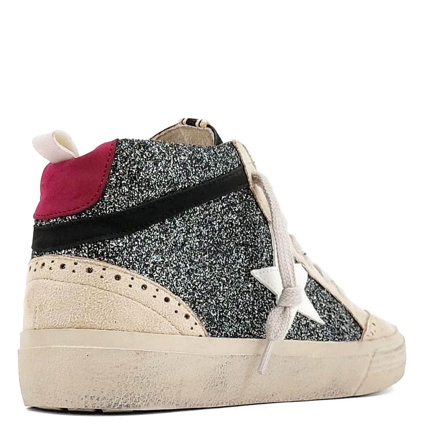 Shu Shop Womens Paulina Basketball Inspired High Top Fashion Sneaker