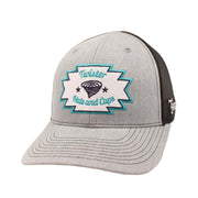 Twister Mens Embroidered Patch Trucker Hat Baseall Cap Hat (Grey/Black,One Size)