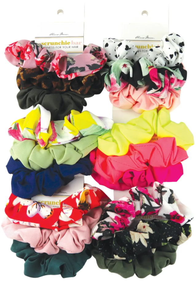 Olivia Moss Scrunchie, 3 Pck, Assorted