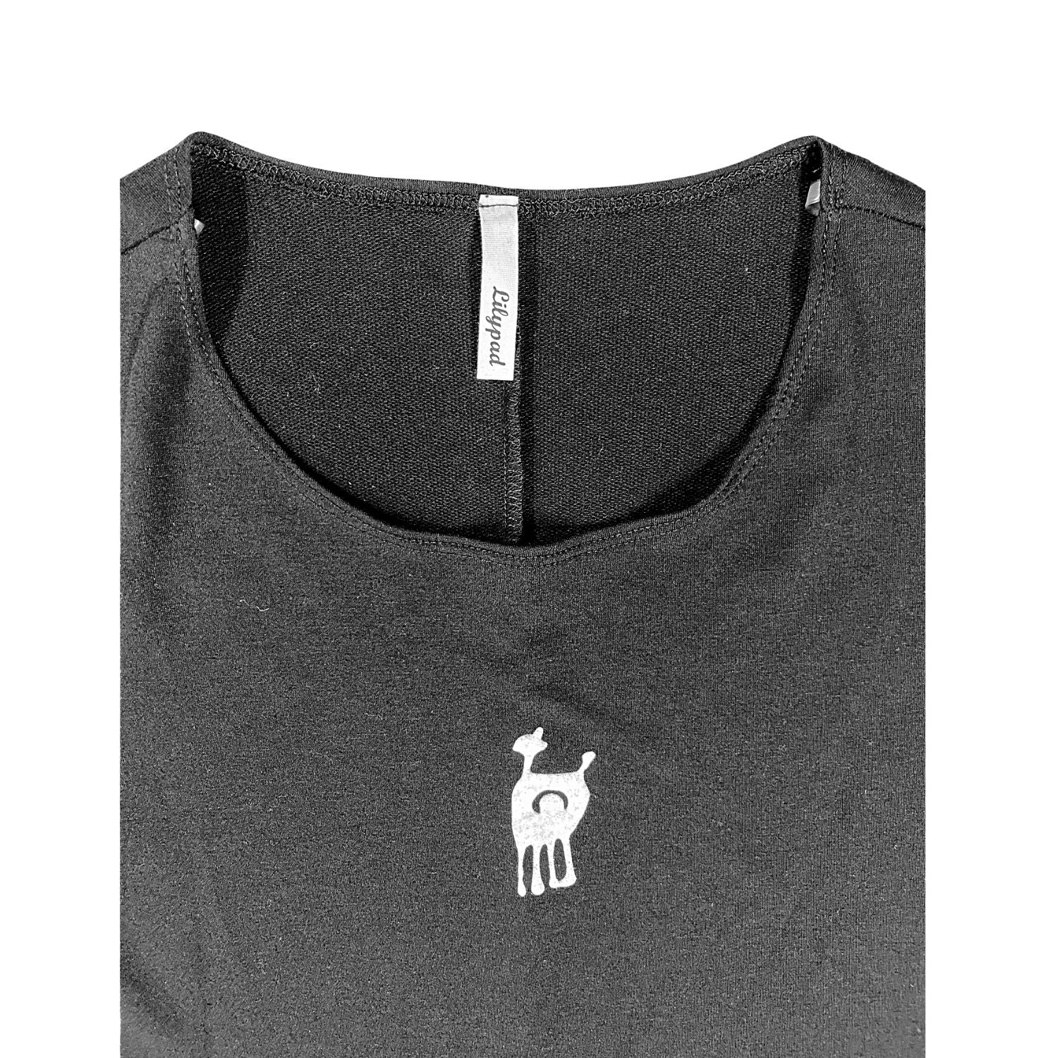 Lilypad Womens Full Length Short Sleeve Giraffe Print Dress, Black