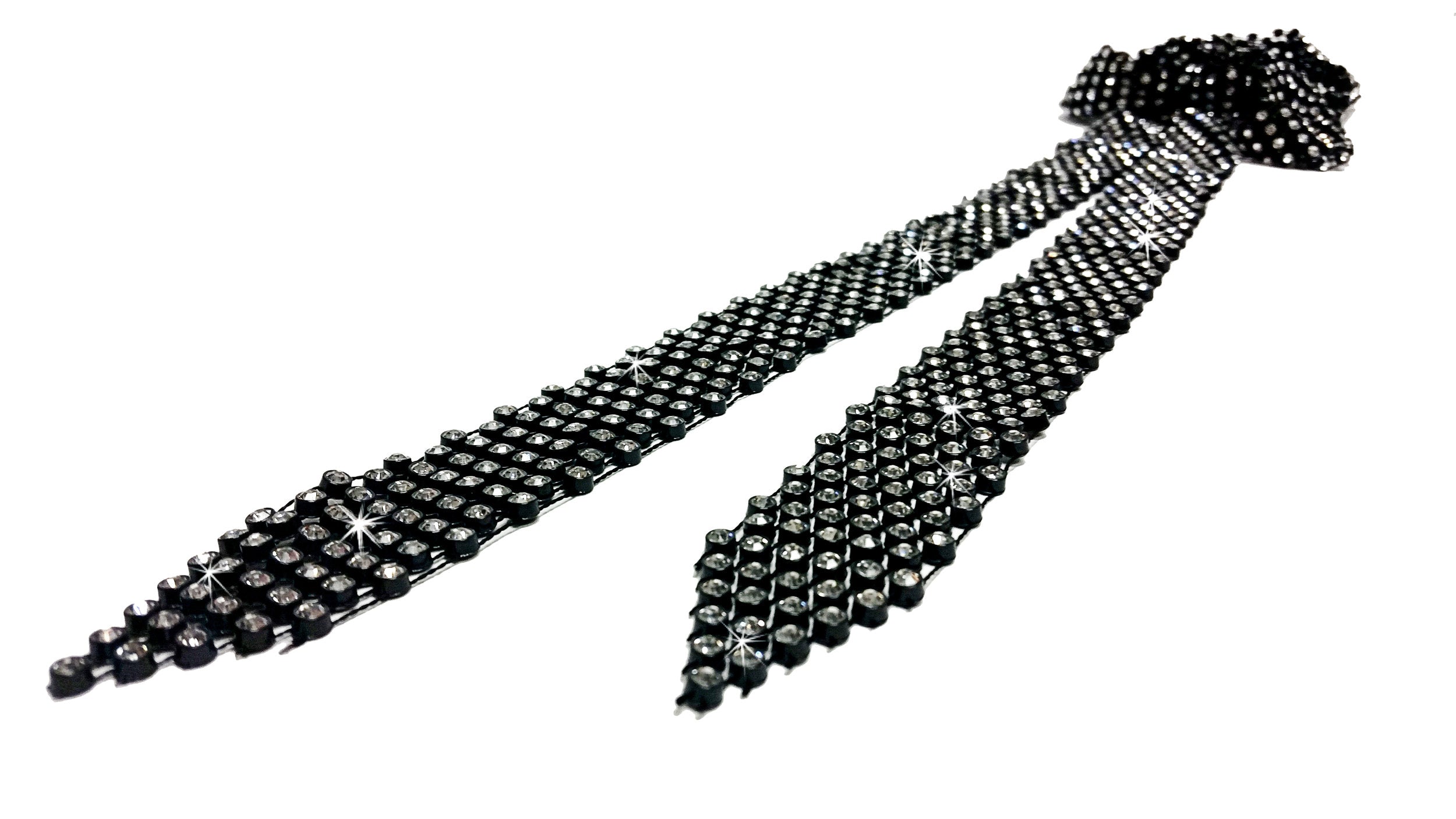 Jaqueline Kent Womens Versatile Rhinestone Tie Scarf