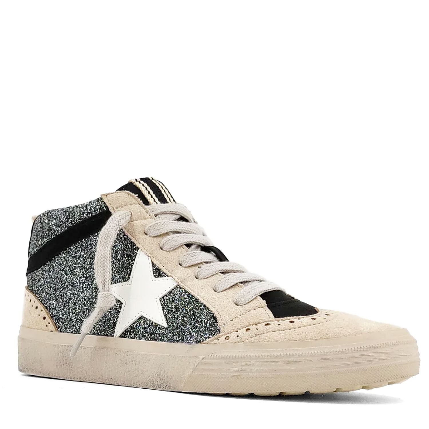 Shu Shop Womens Paulina Basketball Inspired High Top Fashion Sneaker