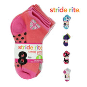 Stride Rite Girls Combed Cotton Quarters Socks-8 Pack