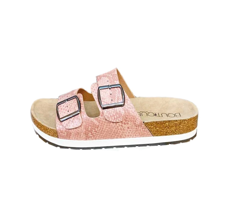Corkys Womens Beach Babe Slip-on Adjustable Slide Sandal