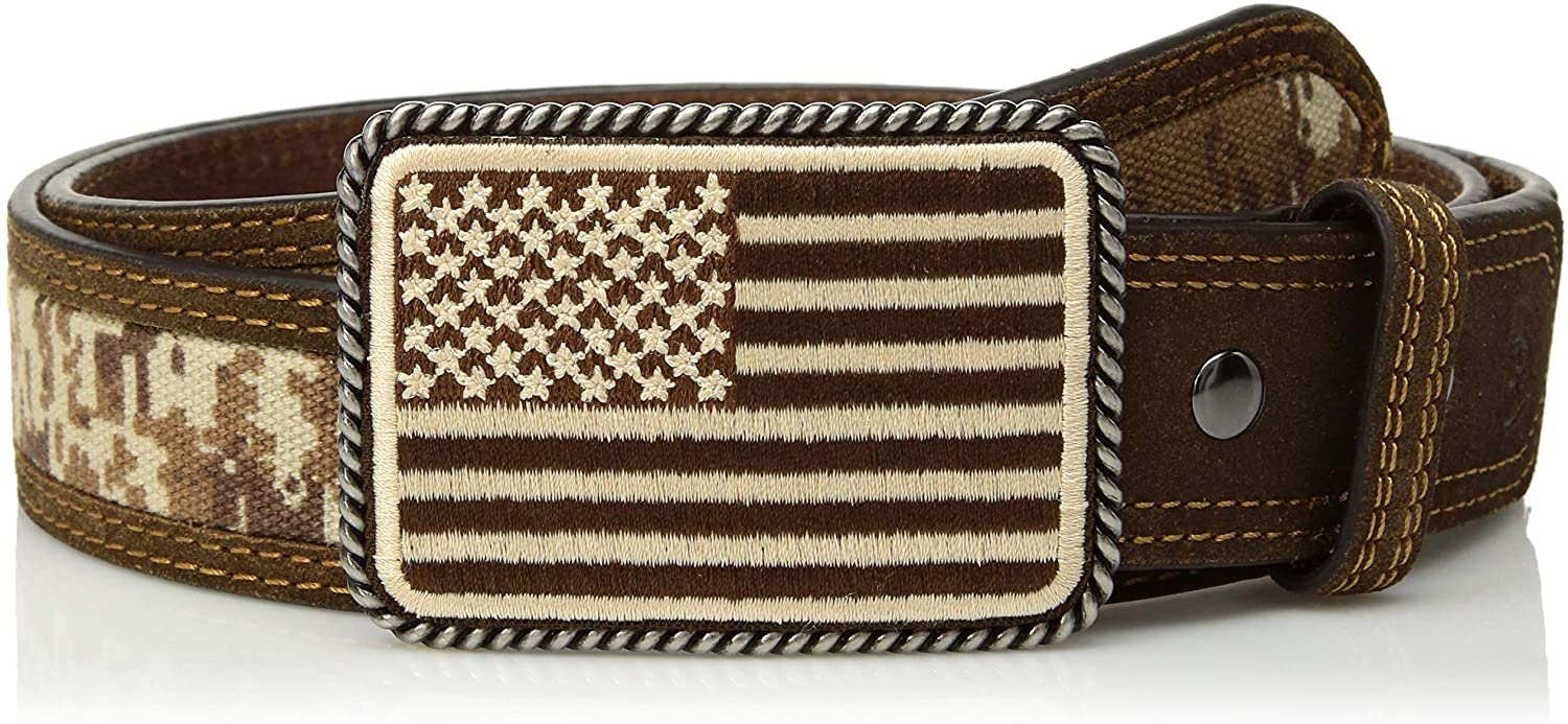 Ariat Boys Sport Patriot Digital Camo USA Flag Buckle Belt