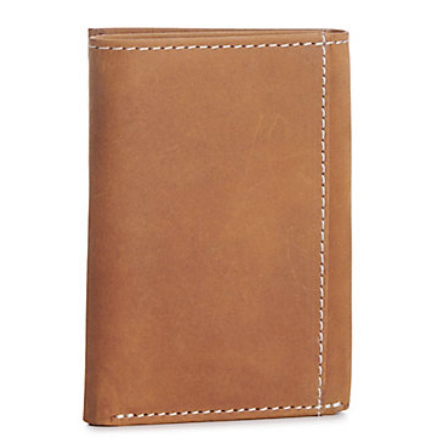 Ariat Mens Leather Flag Patch Tri-fold Wallet, Brown