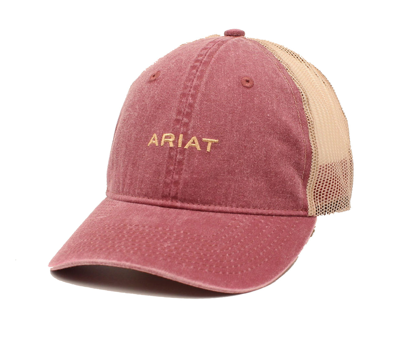 Ariat Womens Trucker Style Mesh Back Baseball Cap, Burgundy