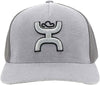 Hooey Mens Coach Flex Fit Mesh Back Baseball Cap Hat, Grey