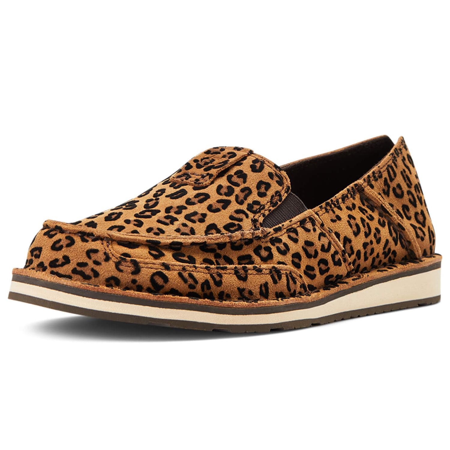 Ariat Womens Cruiser Likely Leopard Leather Casual Slip On Shoe