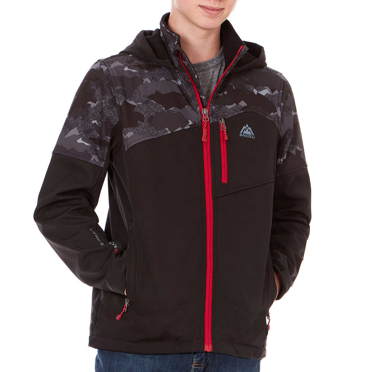 Snozu Boys Softshell Fleece Lined Hooded Jacket