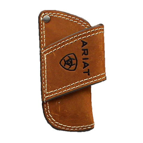 Ariat Mens Embroidered Mexican Flag Logo Leather Knife Sheath