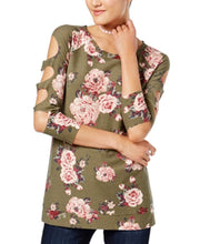 Almost Famous Juniors' Cutout-Sleeve Tunic