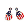 Myra Bag Womens Fuzion American Flag Beaded Earrings