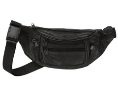 Roma Leathers Adjustable Cowhide Leather Fanny Pack