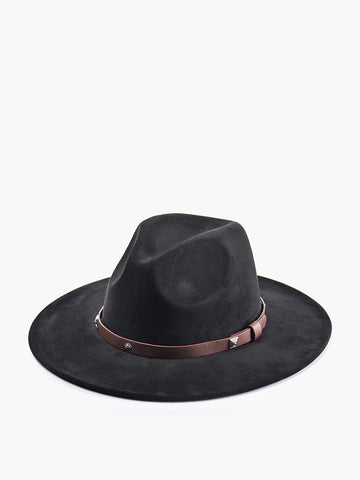 August Hats Company Womens Appliqué Floppy Hat (Black, One Size)