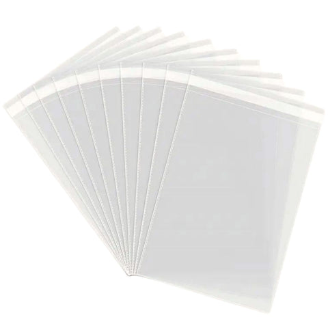 Cello Adhesive Self Sealing OPP Plastic Clear Poly Bags, 10" x 13" (500Pk)