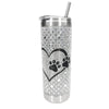 Jacqueline Kent Rhinestone 20oz Bling Tumbler with Clear Lid, Straw and Gift Bag