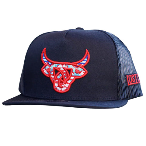 Lost Calf Mens Red/Black Mexicalf Adjustable Snapback Cap Hat