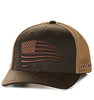 Ariat Mens Embroidered Flag Adjustable Snapback Ball Cap (Brown, One Size)