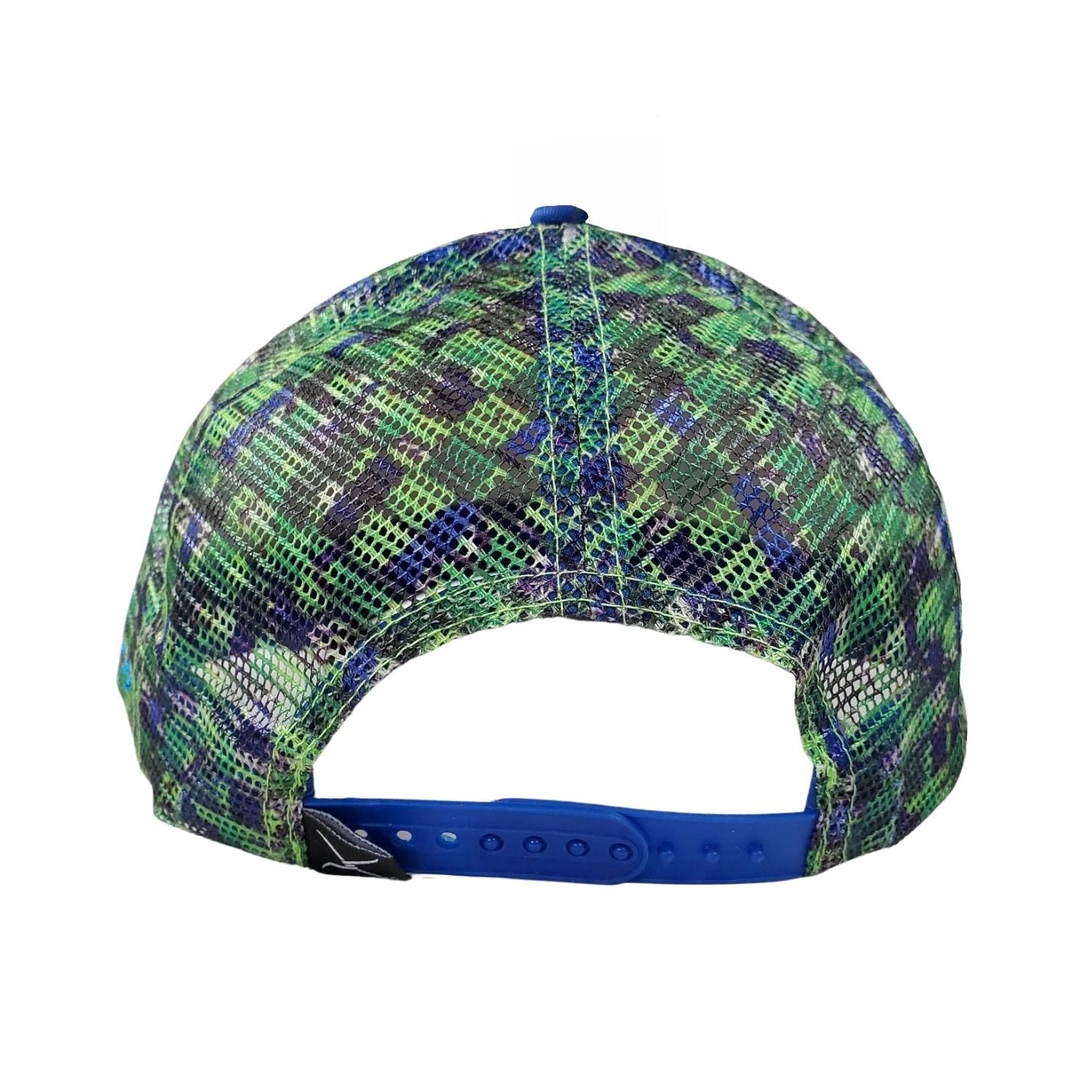 Twisted X Mens Adjustable Snapback Mesh Cap Hat (Blue/Green)