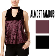 Almost Famous Juniors' Velvet Choker Top