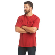 Ariat Men's Rebar Cotton Strong Short Sleeve T-Shirt, Rio Red
