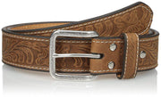 Nocona Mens Floral Embossed Western Leather Belt