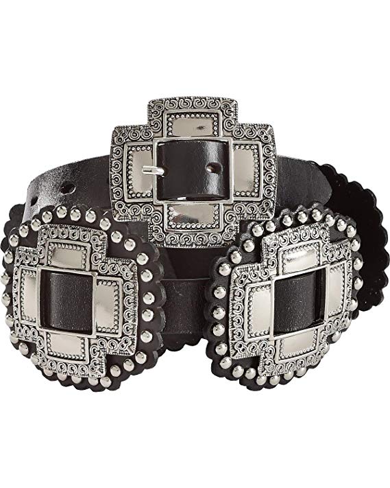 Roper Women's Large Cross Concho Western Style Leather Belt