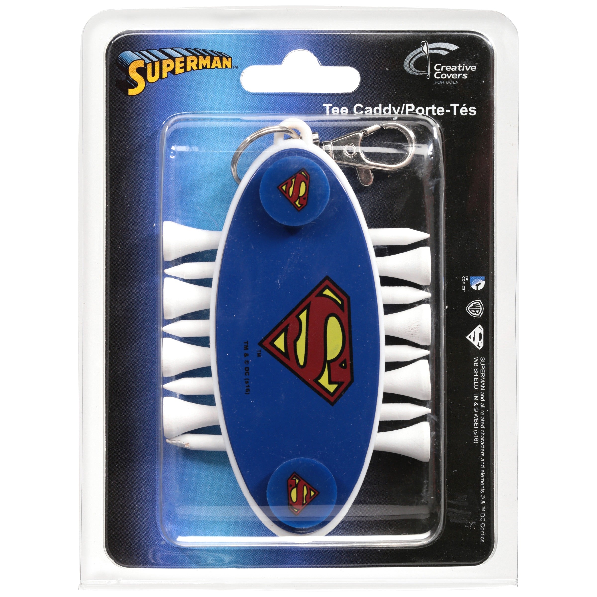 Creative Covers for Golf Tee Caddy and Golf Tees Nine Piece Set, Superman