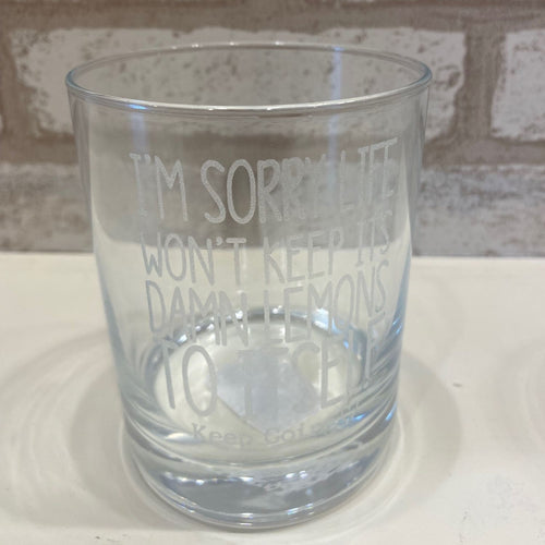 Carson Home Accents Keep Going Collection "Drink Our Feelings" 12oz Rocks Glass