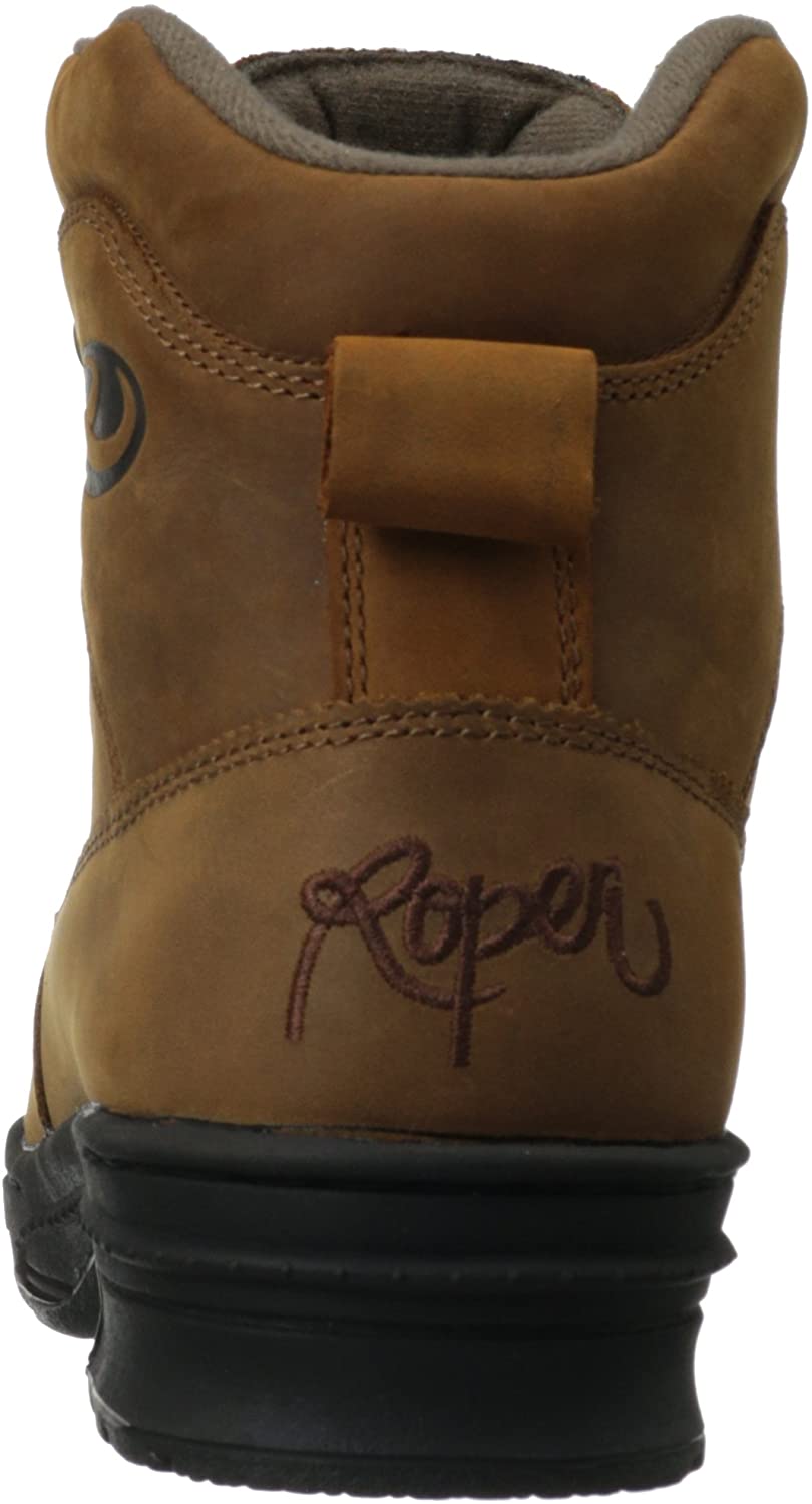 Roper Mens Classic Crossrider Leather Western Work Boot