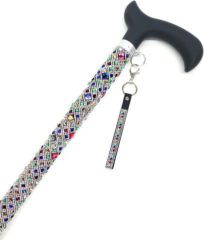 Jacqueline Kent Sugar Cane Adjustable Aluminum Crystal Cane