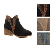 Corkys Boutique Womens Crisp Slip-on Sueded Ankle Bootie