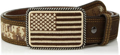 Ariat Mens Patriot Digital Camo USA Flag Buckle Belt