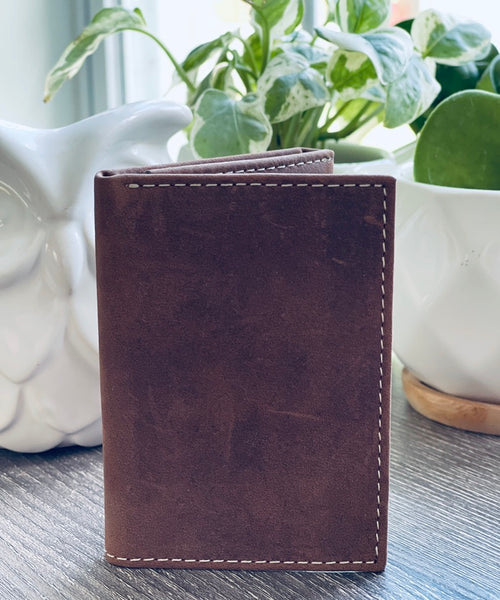 Mens Leather Trifold Wallet