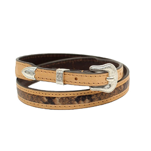 3D Belt Company Western Snakeskin Hatband Belt