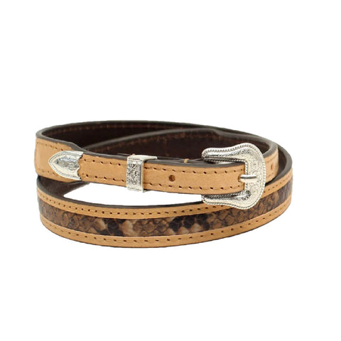 3D Belt Company Western Snakeskin Hatband Belt
