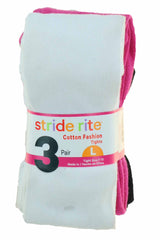 Stride Rite Girl's 3 Pack Cotton Fashion Tights/Leggings