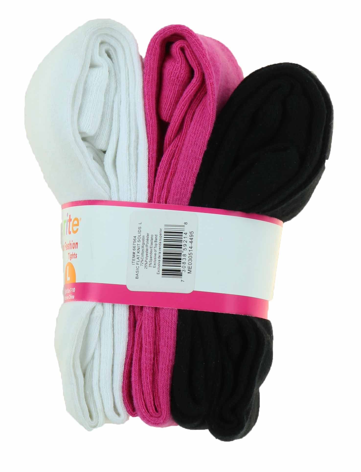 Stride Rite Girl's 3 Pack Cotton Fashion Tights/Leggings